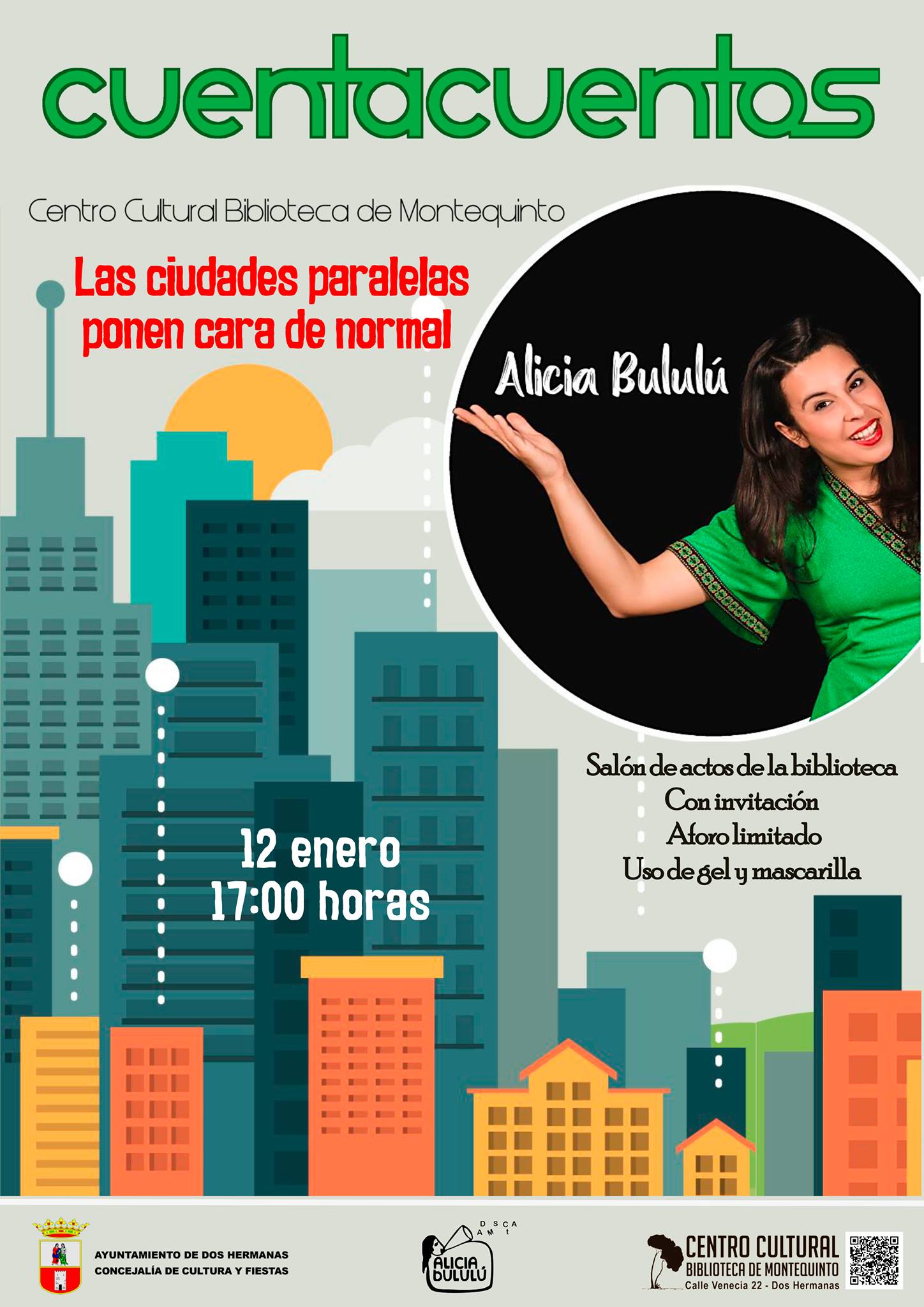 20210112 - Las Bibliotecas Cuentan: "Las ciudades paralelas ponen cara de normal" - Alicia Bululù