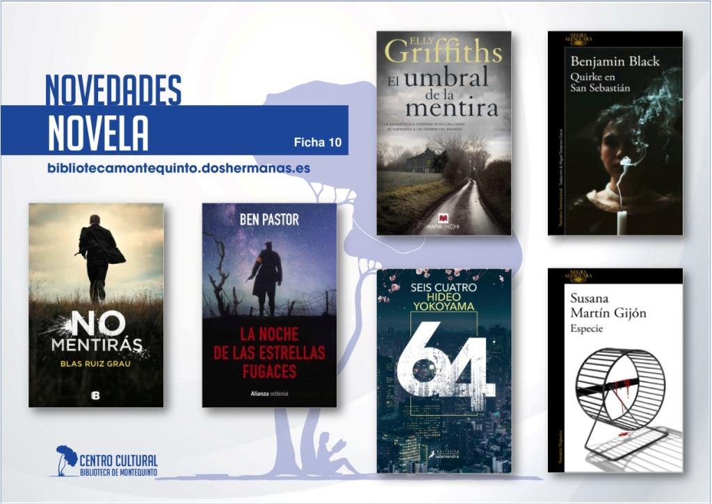 Biblioteca de Montequinto: novedades literarias 2021 - (Novela - Ficha 10)