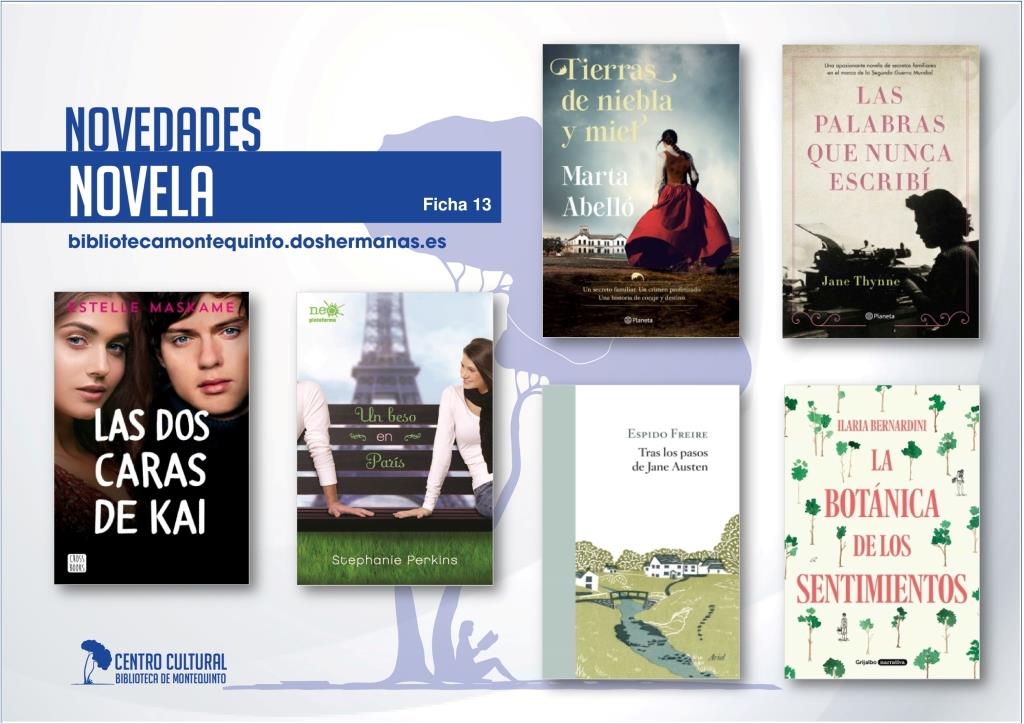 Biblioteca de Montequinto: novedades literarias 2021 - (Novela - Ficha 13)