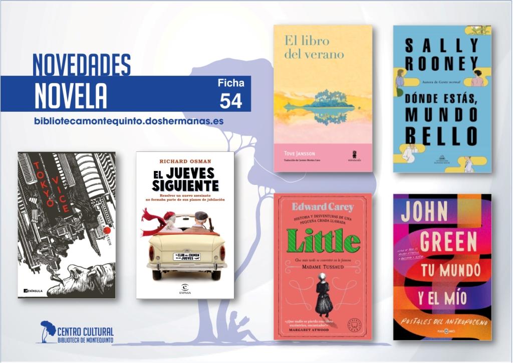 Biblioteca de Montequinto: novedades literarias 2021 - (Novela - Ficha 54)