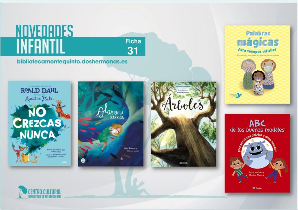 Biblioteca de Montequinto: novedades literarias 2021 - (Infantil-juvenil / Ficha 31)