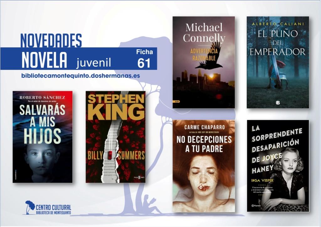 Biblioteca de Montequinto: novedades literarias 2021 - (Novela - Ficha 61)