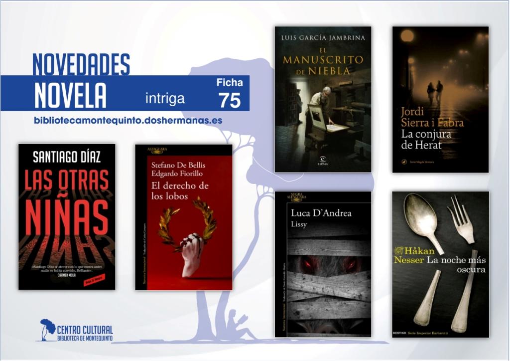 Biblioteca de Montequinto: novedades literarias (Novela - Ficha 75)