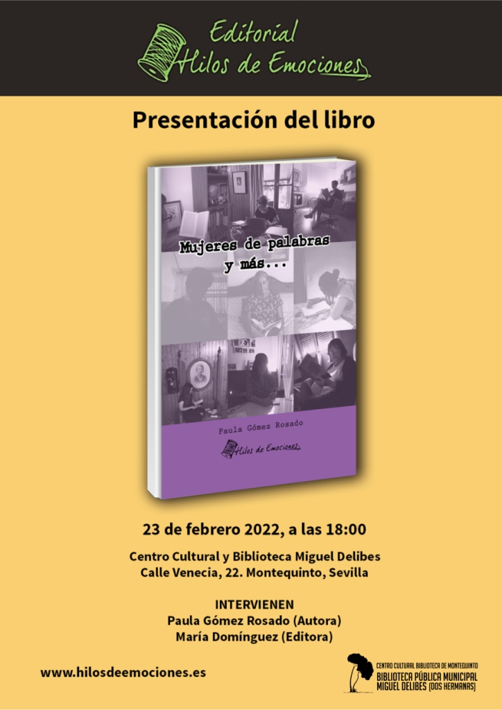 20220223 - Presentación de libro "Mujeres de palabras y más..." de Paula Gómez Rosado