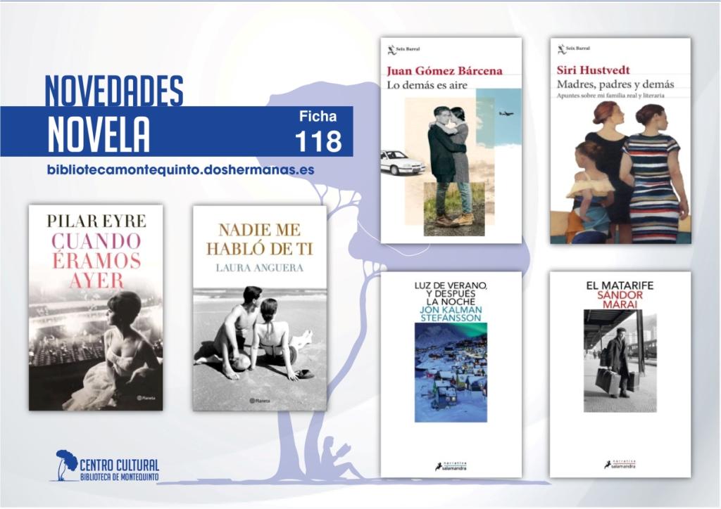 Biblioteca de Montequinto: novedades literarias (Novela - Ficha 118)