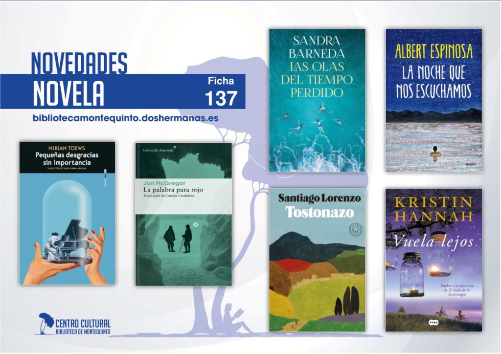 Biblioteca de Montequinto: novedades literarias (Novela - Ficha 137)