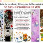 20230508 - Trabajos premiados en X Concurso de Marcapáginas "En Abril, marcapáginas Mil 2023"