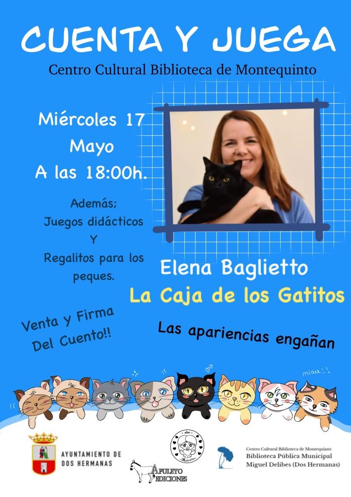 20230517.- Cuenta y juega con "La Caja de los Gatitos", un libro de Elena Baglietto