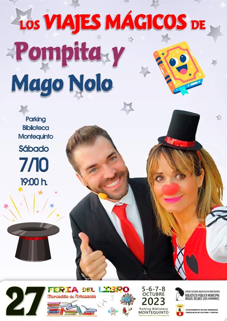 20231007 - Animación y magia con "Pompita y Mago Nolo” en la Feria del Libro de Montequinto 2023