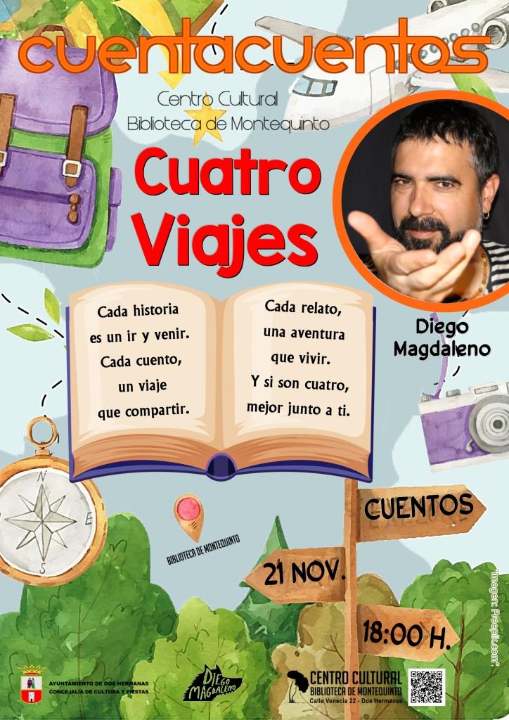 20231121 - Las Bibliotecas Cuentan: «Cuatro viajes» - Diego Magdaleno