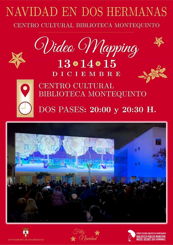 20231213 - Navidad en la Biblioteca de Montequinto: proyecciones video mapping navideño