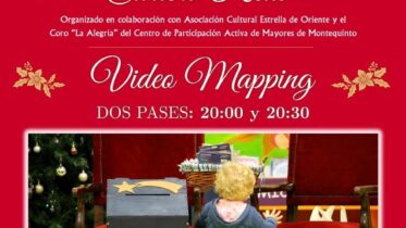 20231214 - Navidad en la Biblioteca de Montequinto: visita del Cartero Real y video mapping