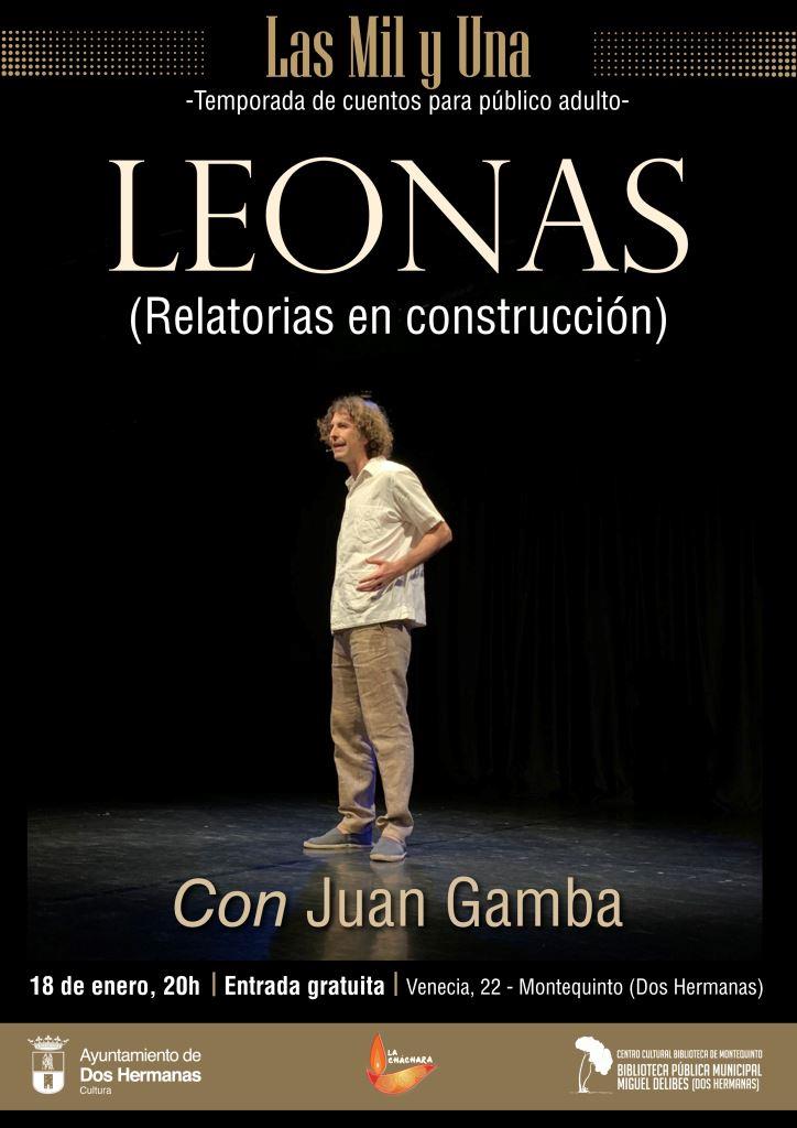 20240118 - Cuentos para público joven y adulto: «Leonas (relatorias en construcción)» - Juan Gamba