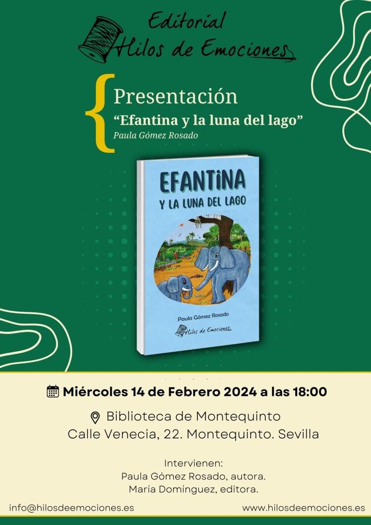 20240214 - Presentación del libro «Elefantina y la luna del lago» - Paula Gómez Rosado