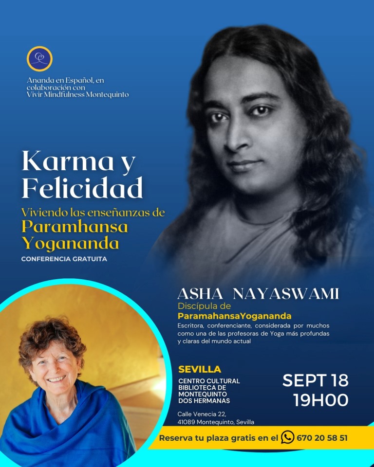 20240918 - Conferencia gratuita: «Karma y Felicidad» - Asha Nayaswami