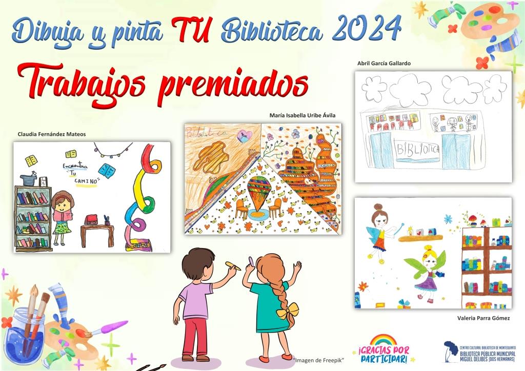 20241024 - Trabajos premiados en el II Concurso artístico «Dibuja y pinta Tu Biblioteca» – Día de las Bibliotecas 2024