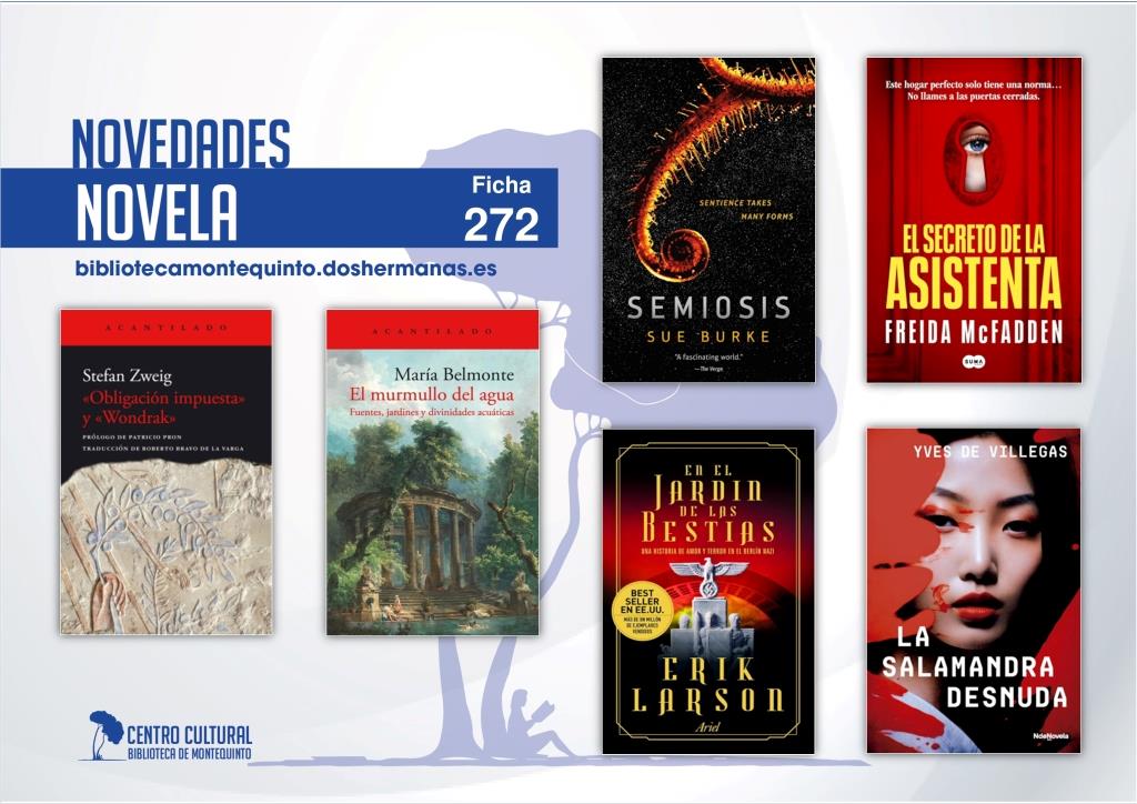 Biblioteca de Montequinto: novedades literarias (Novela - Ficha 272)