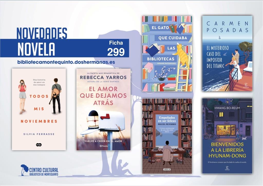 Biblioteca de Montequinto: novedades literarias (Novela - Ficha 299)