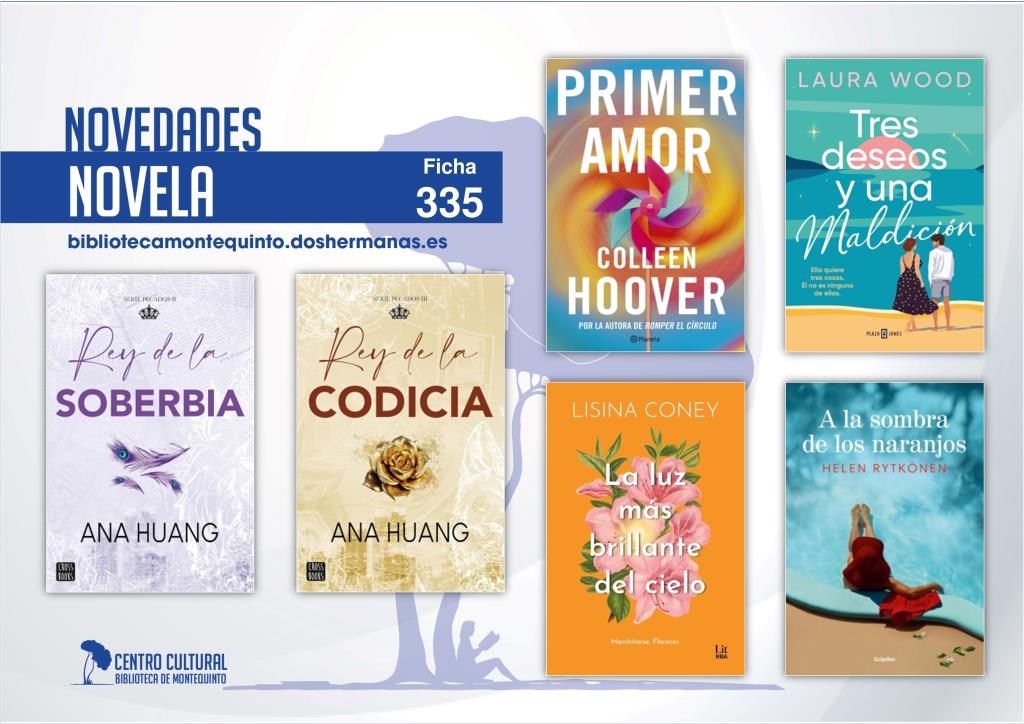 Biblioteca de Montequinto: novedades literarias (Novela - Ficha 335)