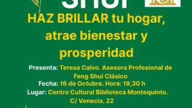20251016 - Charla gratuita: «HAZ BRILLAR tu hogar, atrae abundancia y prosperidad» - Teresa Calvo
