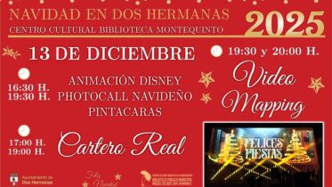 20251213 - Navidad en la Biblioteca de Montequinto 2025: «Cartero Real, animación, photocall, pintacaras y video mapping»