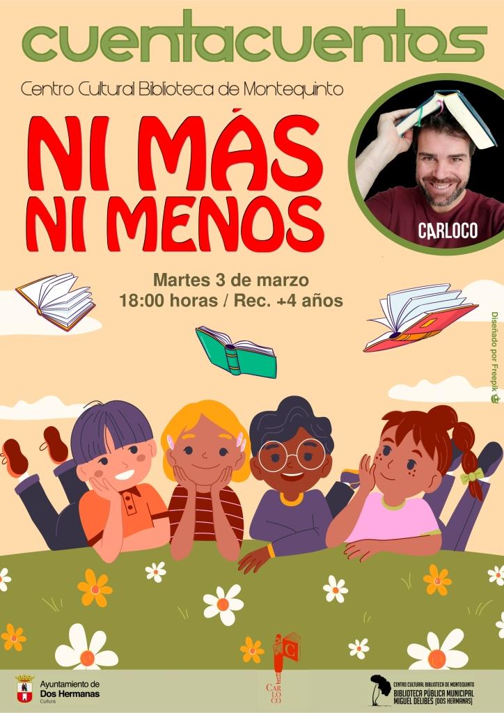 20260303 - Las Bibliotecas Cuentan: «Ni más, ni menos» - Carloco Cuentacuentos