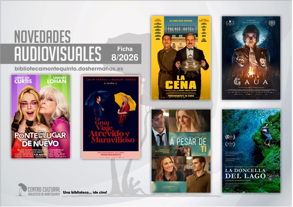 Biblioteca de Montequinto: ¡Novedades... de película! - (Audiovisuales - Ficha 8/2026)