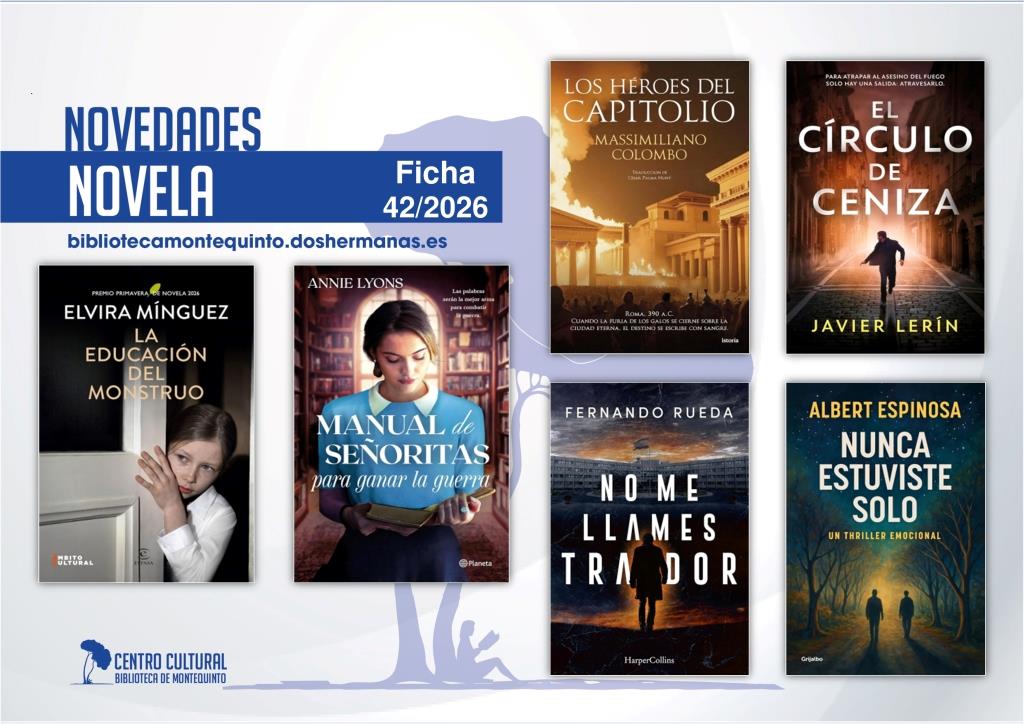 Biblioteca de Montequinto: novedades literarias (Novela - Ficha 42/2026)