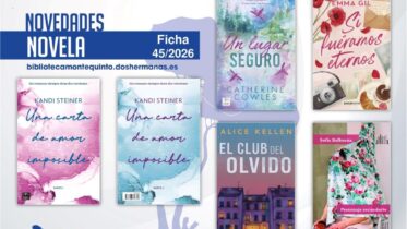 Biblioteca de Montequinto: novedades literarias (Novela - Ficha 45/2026)