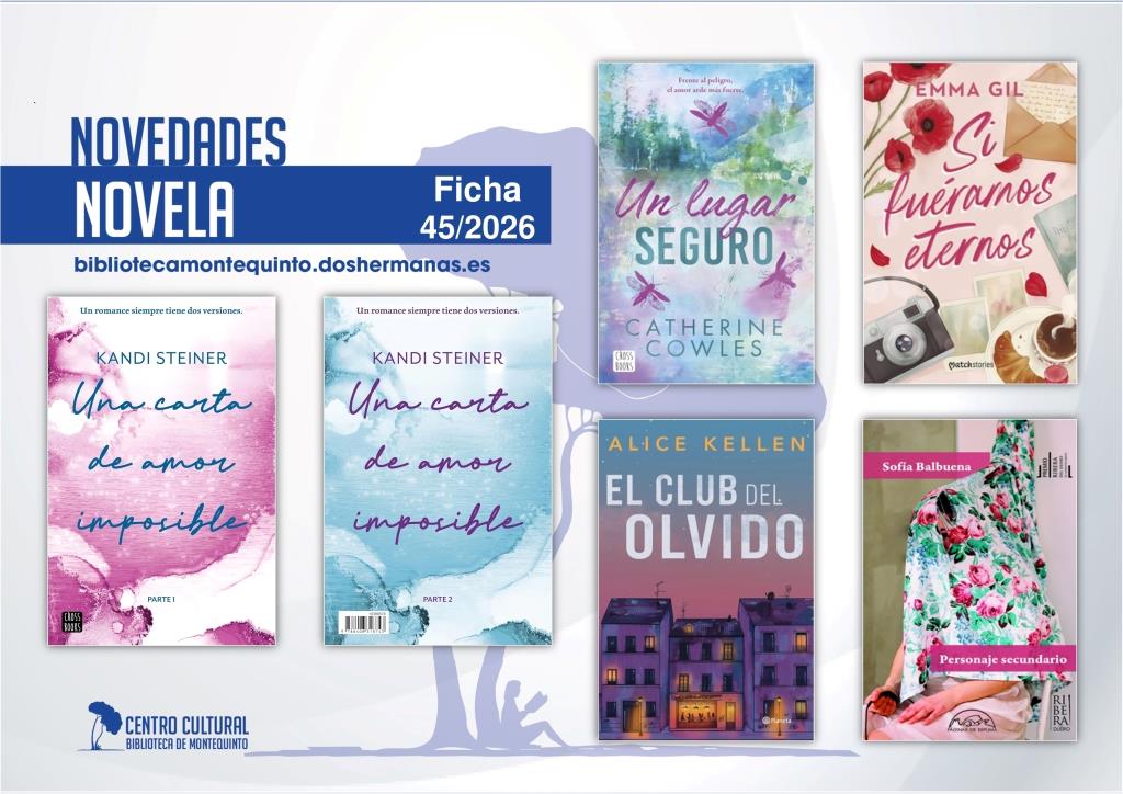 Biblioteca de Montequinto: novedades literarias (Novela - Ficha 45/2026)