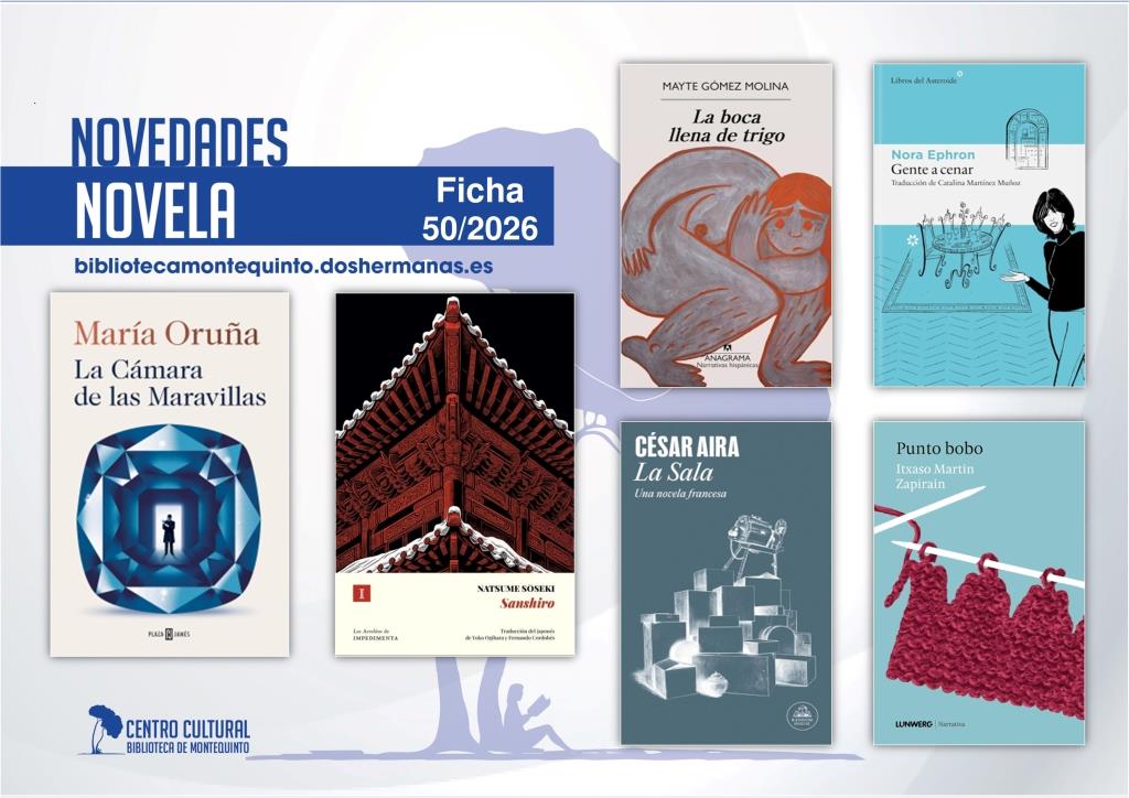 Biblioteca de Montequinto: novedades literarias (Novela - Ficha 50/2026)