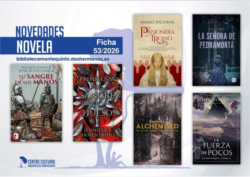 Biblioteca de Montequinto: novedades literarias (Novela - Ficha 53/2026)