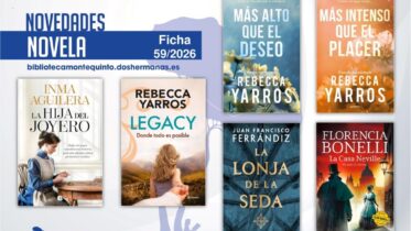 Biblioteca de Montequinto: novedades literarias (Novela - Ficha 59/2026)
