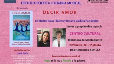 20260924 - Tertulia poética literaria musical «Decir Amor» - Asociación cREA